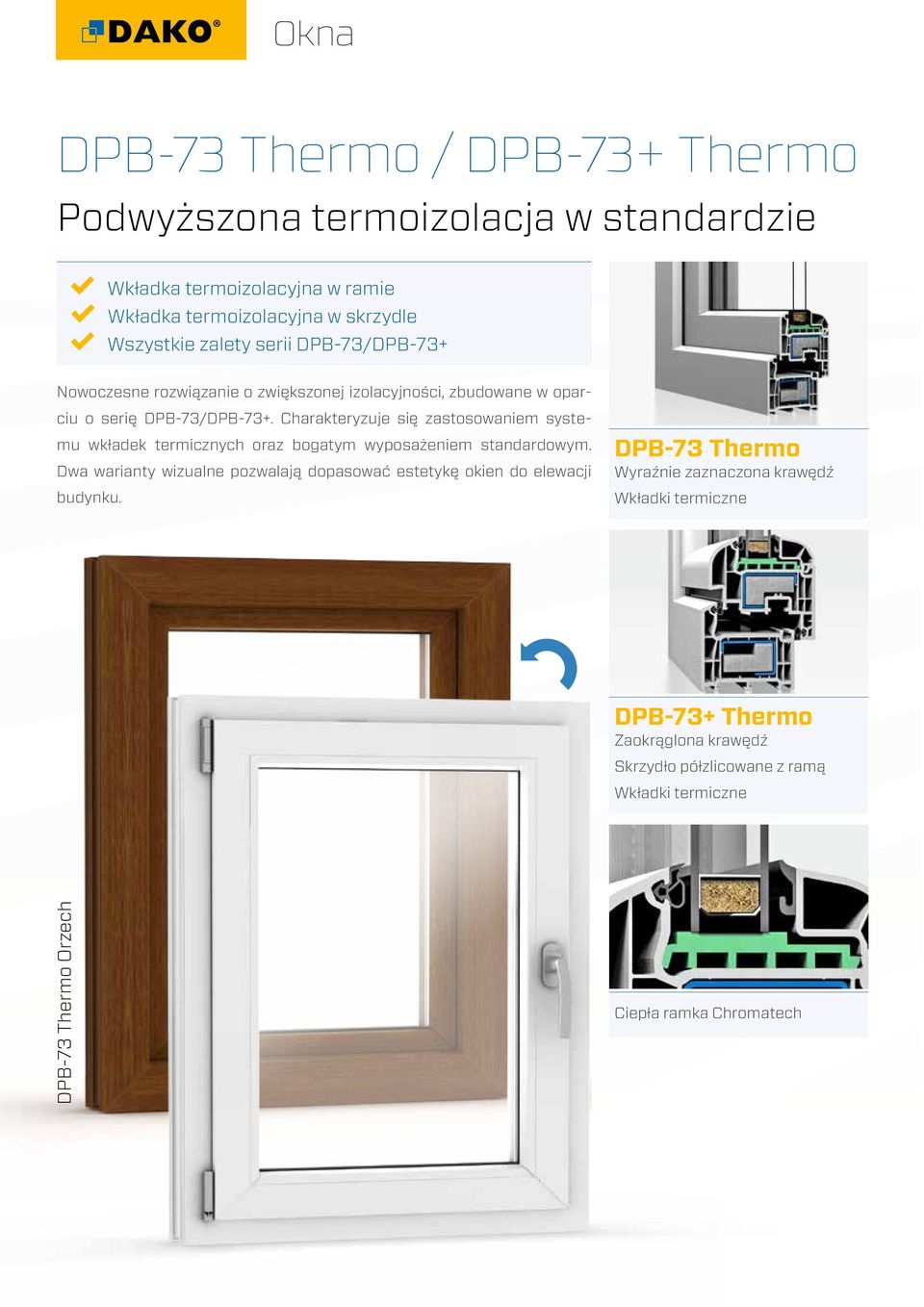 Charakteryzuje się zastosowaniem systemu wkładek termicznych oraz bogatym wyposażeniem standardowym.