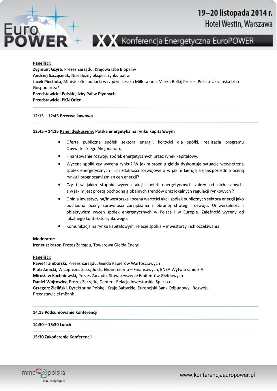 Oferta publiczna spółek sektora energii, korzyści dla spółki, realizacja programu Obywatelskiego Akcjonariatu, Finansowanie rozwoju spółek energetycznych przez rynek kapitałowy, Wycena spółki czy