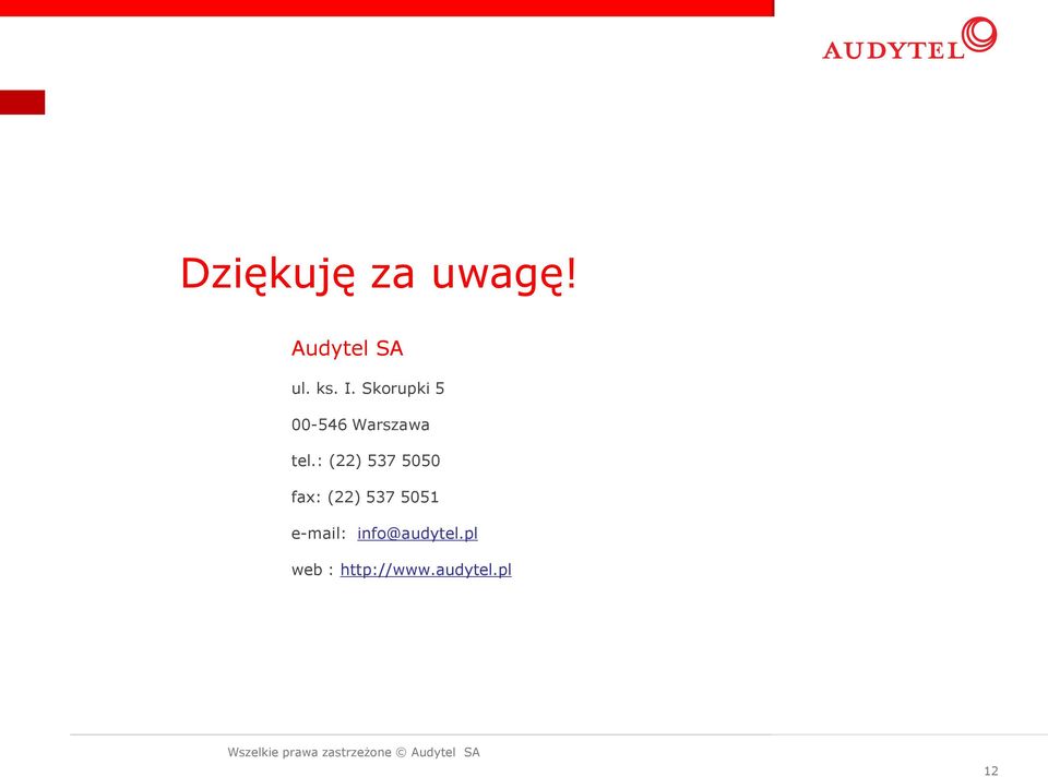 : (22) 537 5050 fax: (22) 537 5051
