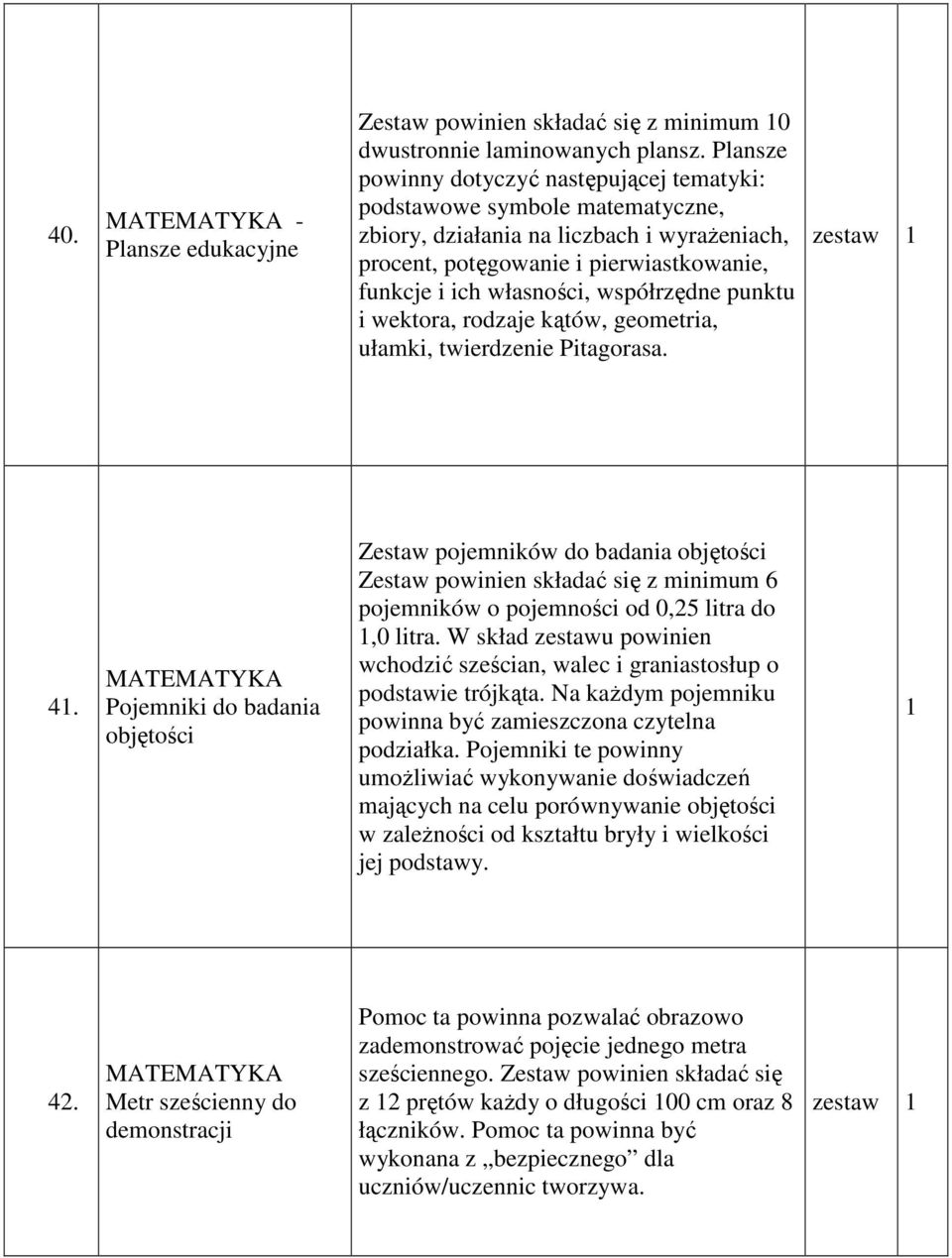 współrzędne punktu i wektora, rodzaje kątów, geometria, ułamki, twierdzenie Pitagorasa. 41.