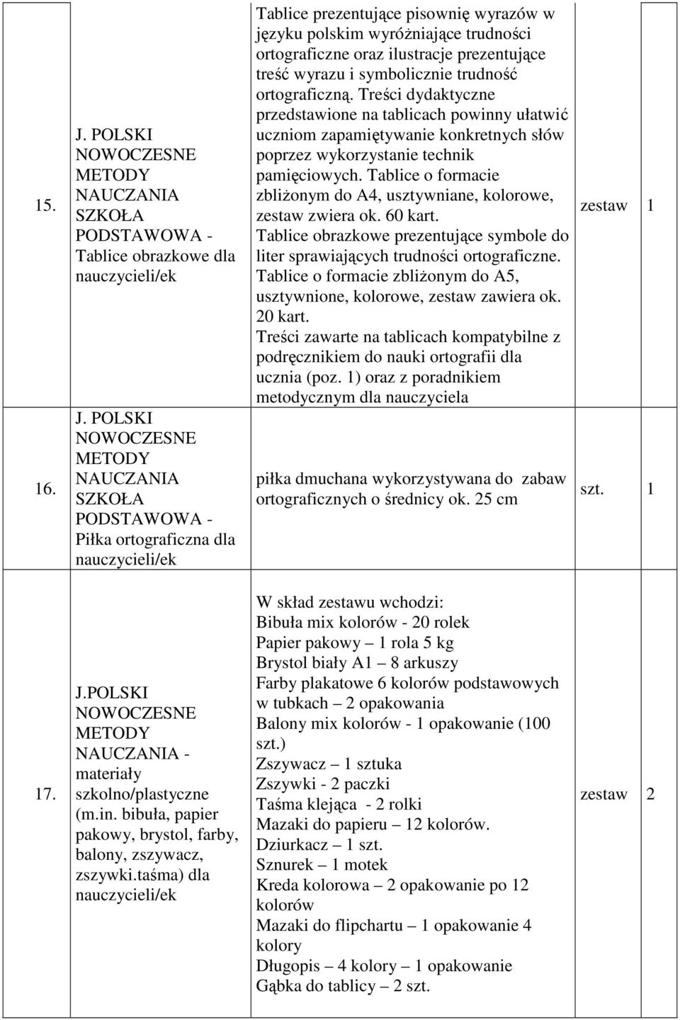 trudność ortograficzną. Treści dydaktyczne przedstawione na tablicach powinny ułatwić uczniom zapamiętywanie konkretnych słów poprzez wykorzystanie technik pamięciowych.
