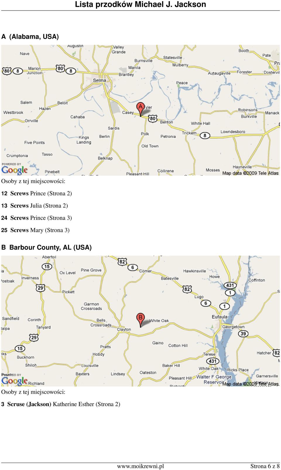 (Strona 3) B Barbour County, AL (USA) Osoby z tej miejscowości: 3