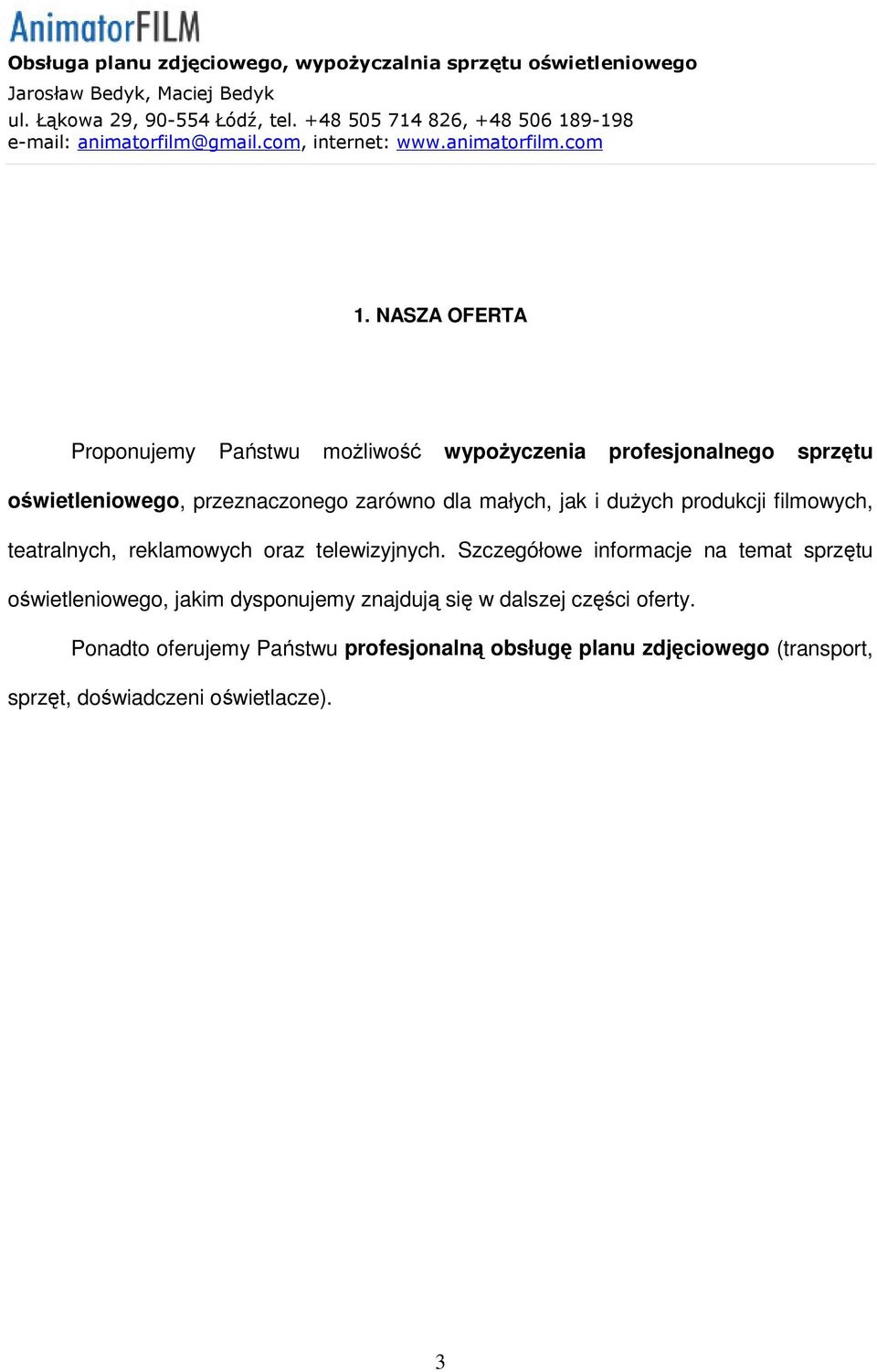 telewizyjnych.