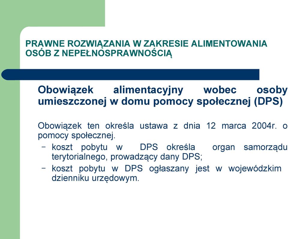 o pomocy społecznej.