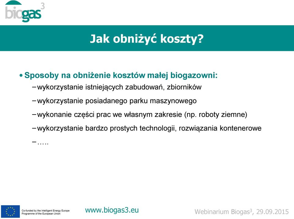 istniejących zabudowań, zbiorników wykorzystanie posiadanego parku