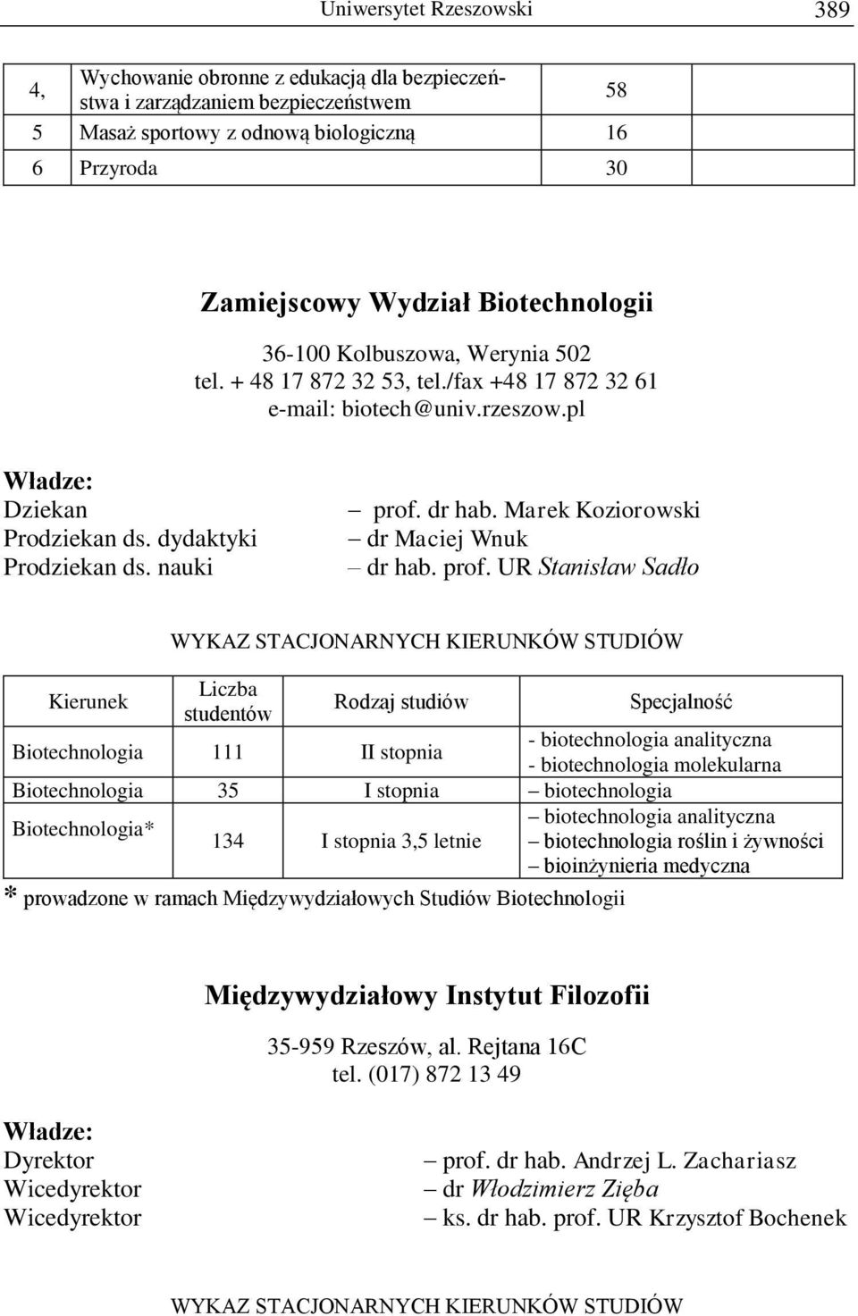 Marek Koziorowski dr Maciej Wnuk dr hab. prof.