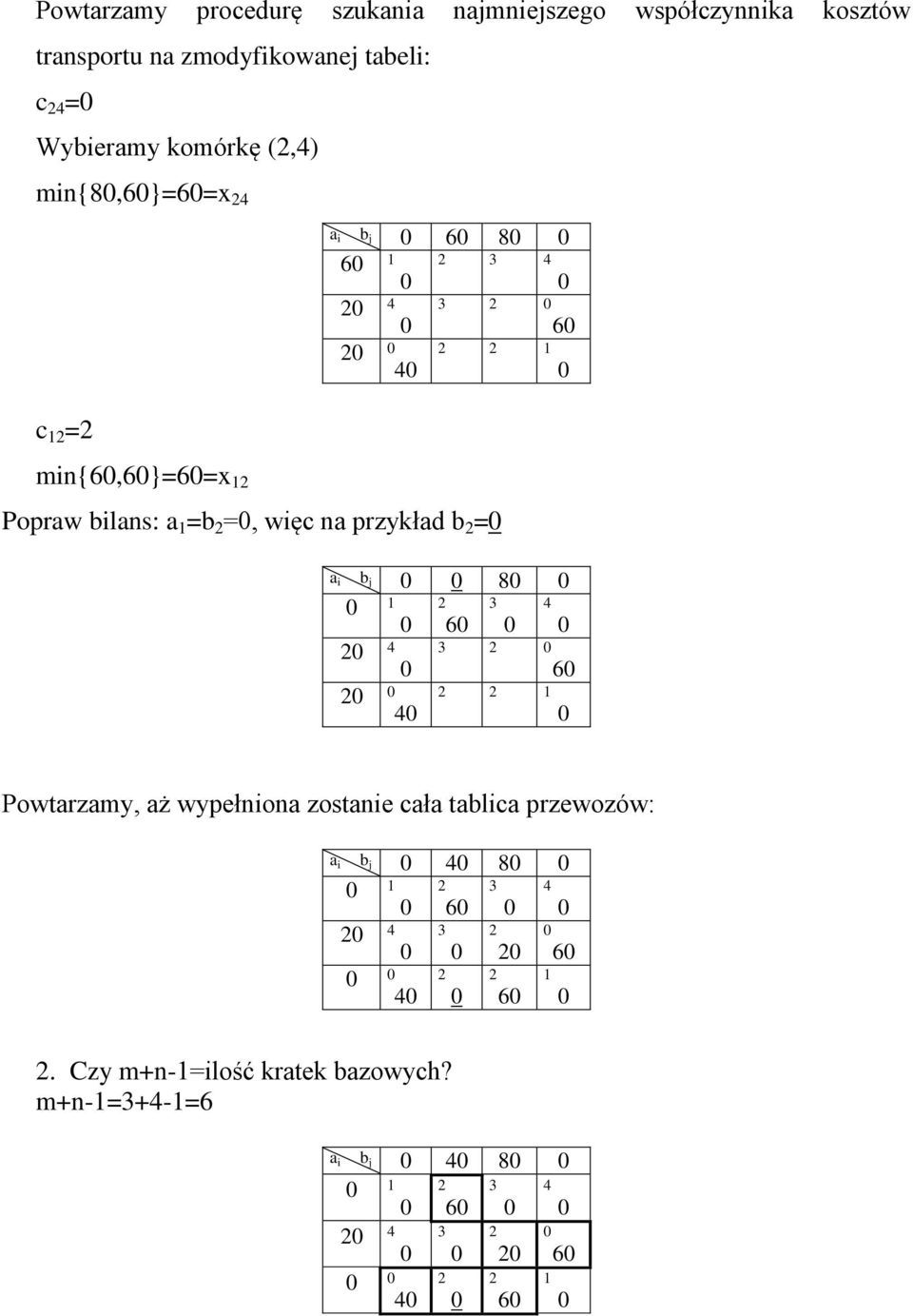 6 Popraw blas: a =b =, węc a przykład b = 6 a b 8 6 6 Powtarzamy, aż wypełoa