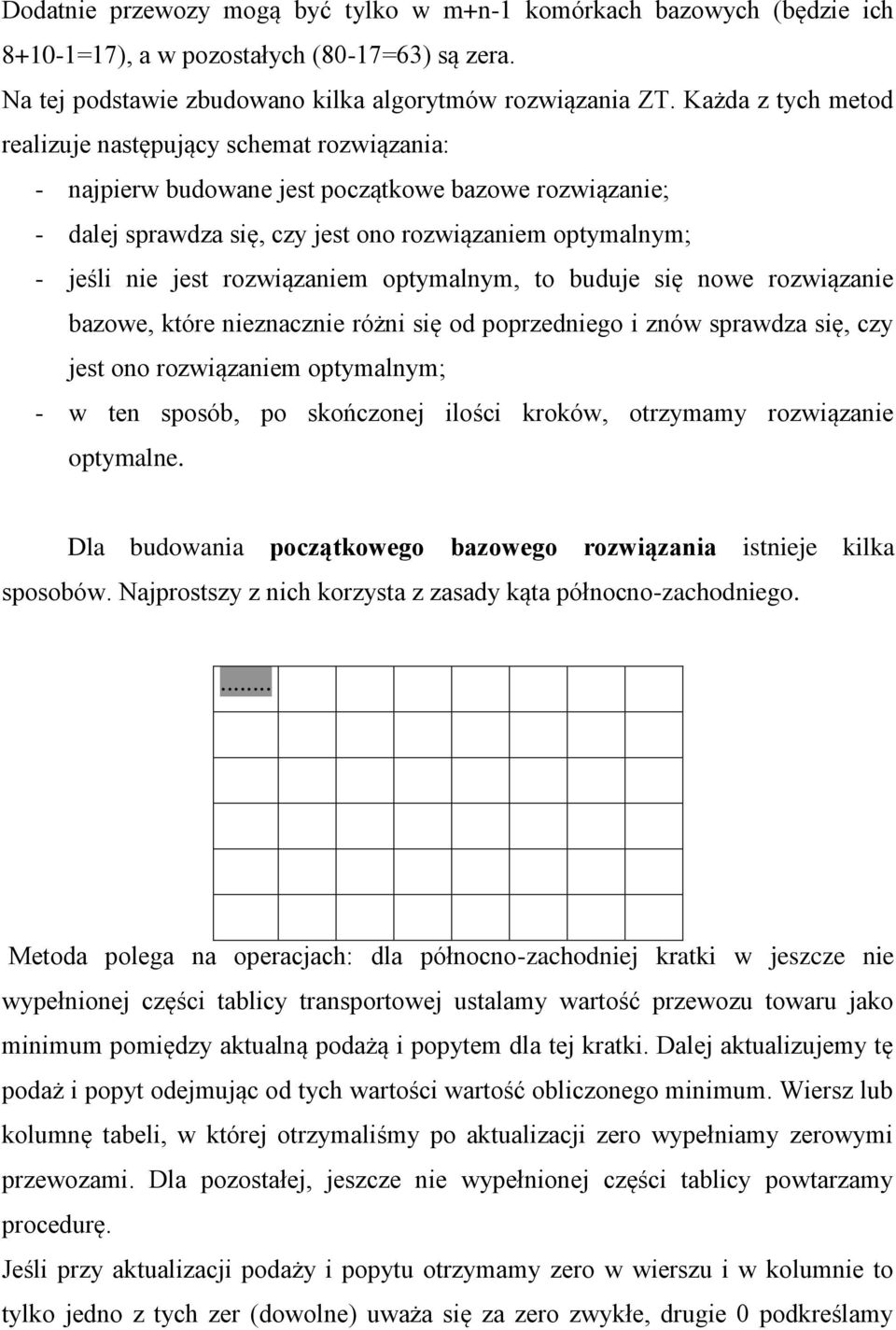 owe rozwązae bazowe, które ezacze róż sę od poprzedego zów sprawdza sę, czy est oo rozwązaem optymalym; - w te sposób, po skończoe lośc kroków, otrzymamy rozwązae optymale.