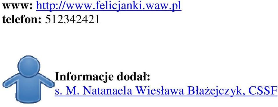 Informacje dodał: s. M.