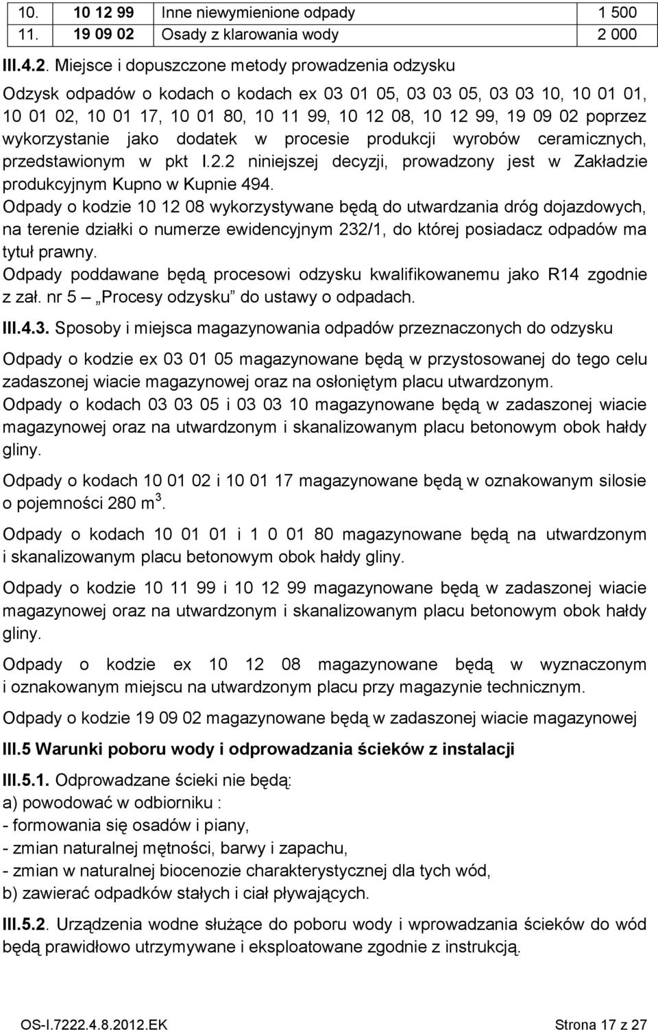Osady z klarowania wody 2 