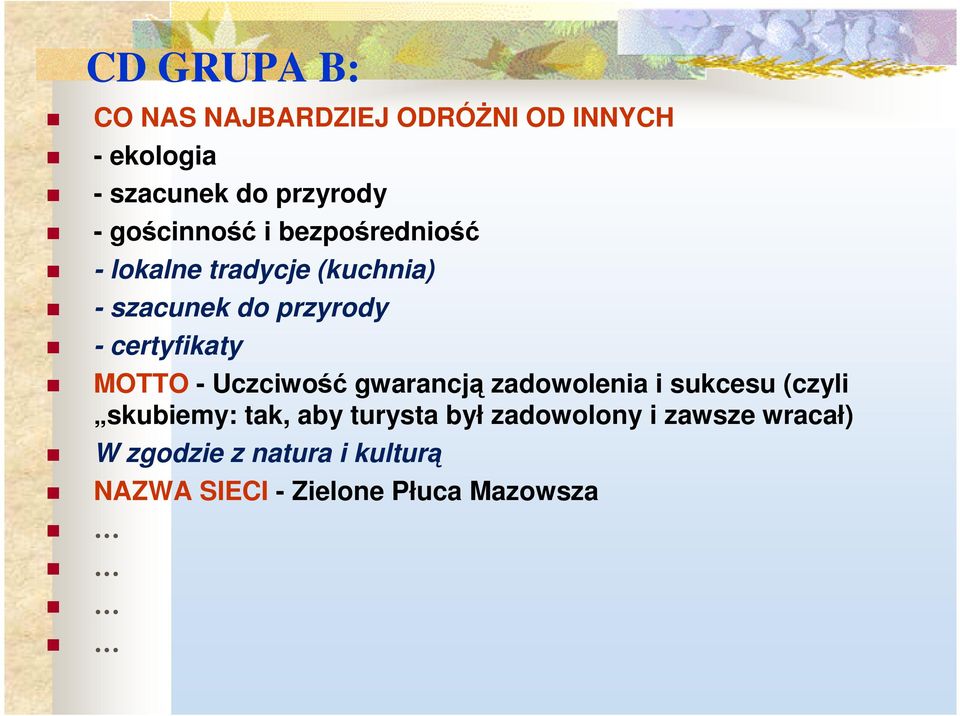 certyfikaty MOTTO - Uczciwość gwarancją zadowolenia i sukcesu (czyli skubiemy: tak, aby
