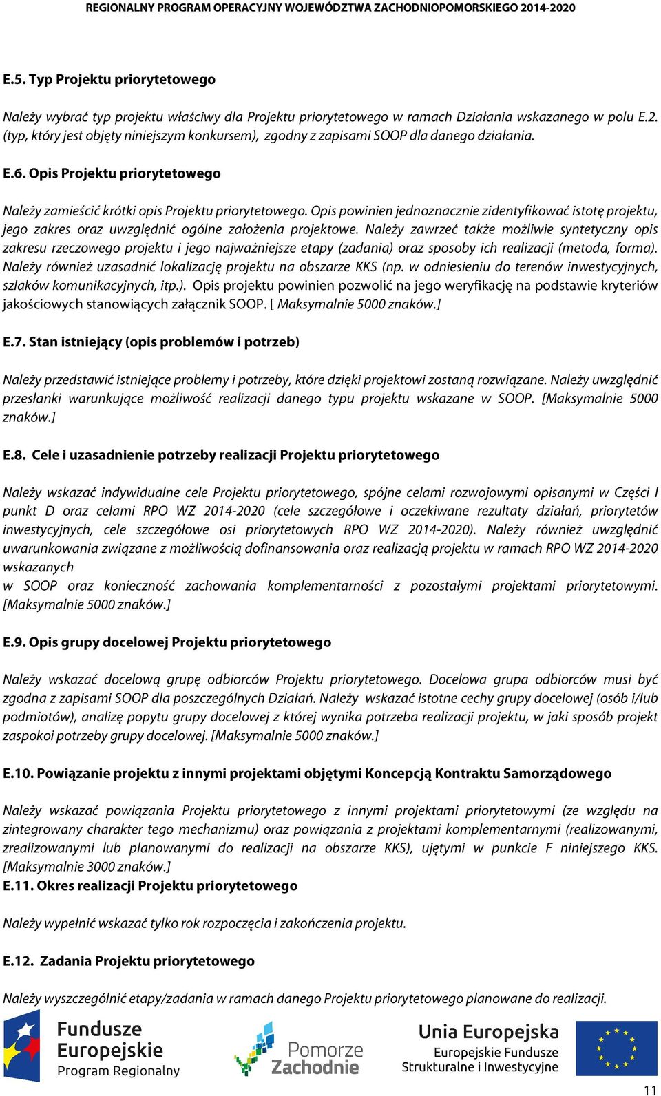 Opis powinien jednoznacznie zidentyfikować istotę projektu, jego zakres oraz uwzględnić ogólne założenia projektowe.