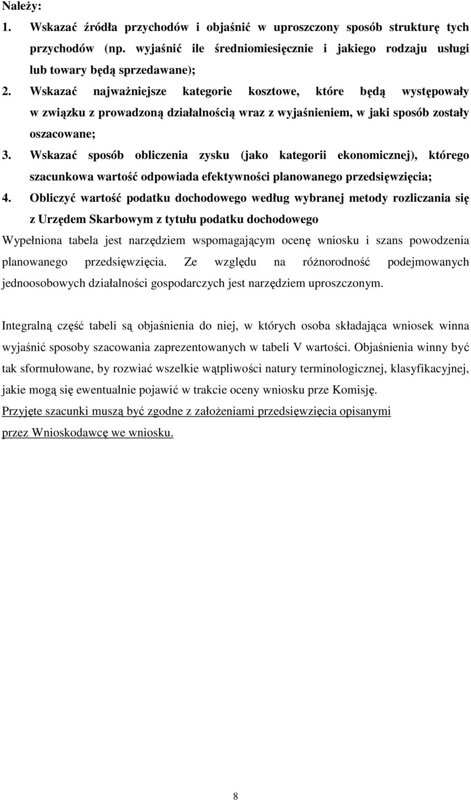 Wskazać sposób obliczenia zysku (jako kategorii ekonomicznej), którego szacunkowa wartość odpowiada efektywności planowanego przedsięwzięcia; 4.