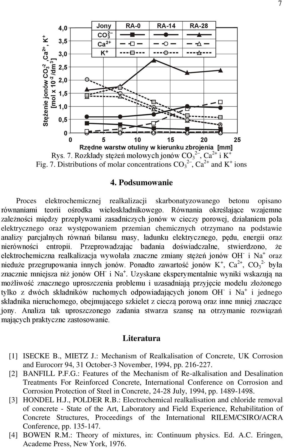 Rónania określające zajemne zależności między przepłyami zasadniczych jonó cieczy poroej działaniem pola elekrycznego oraz ysępoaniem przemian chemicznych orzymano na podsaie analizy parcjalnych