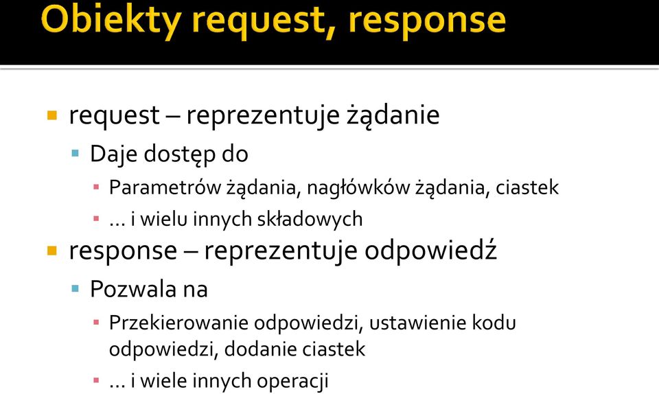 reprezentuje odpowiedź Pozwala na Przekierowanie odpowiedzi,