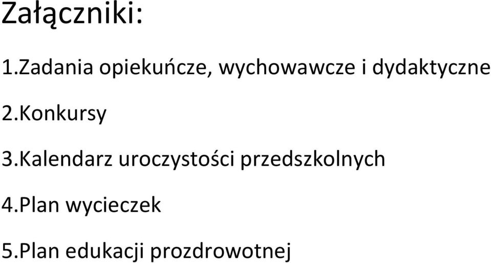 dydaktyczne 2.Konkursy 3.