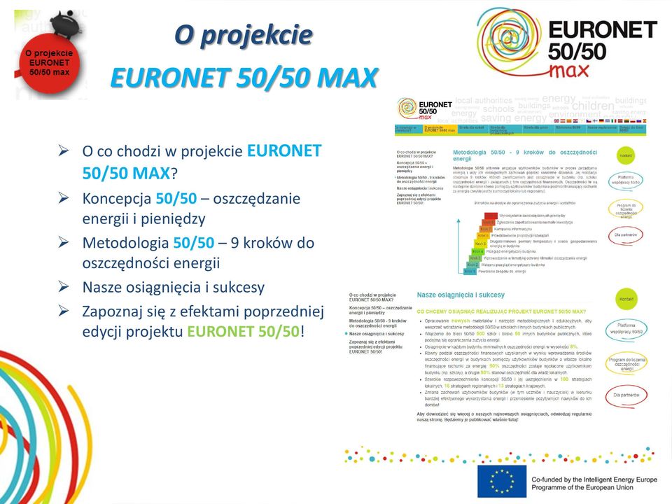 Koncepcja 50/50 oszczędzanie energii i pieniędzy Metodologia 50/50