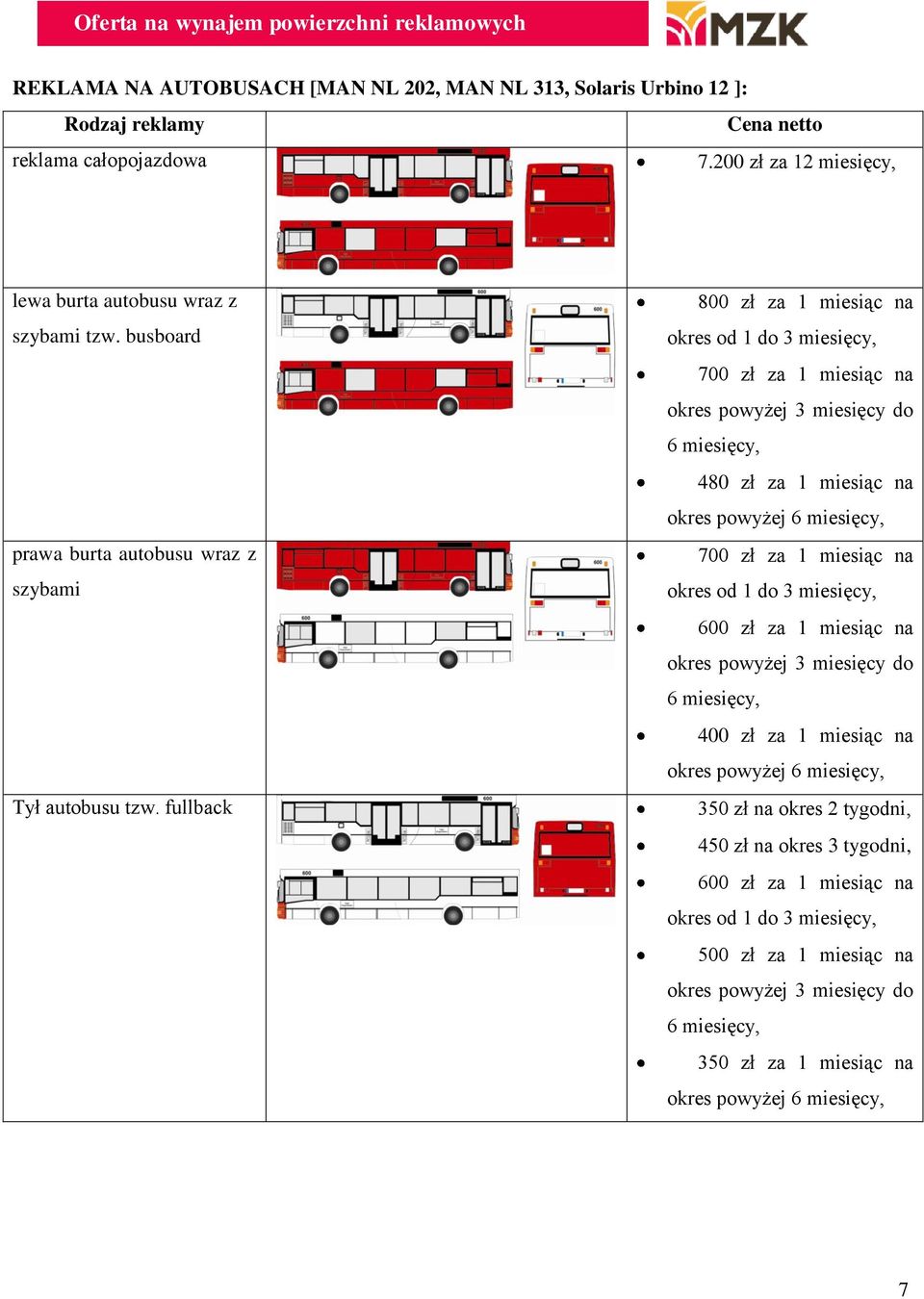 fullback 800 zł za 1 miesiąc na okres od 1 do 3 miesięcy, 700 zł za 1 miesiąc na okres powyżej 3 miesięcy do 6 miesięcy, 480 zł za 1 miesiąc na okres powyżej 6 miesięcy, 700 zł za 1 miesiąc na
