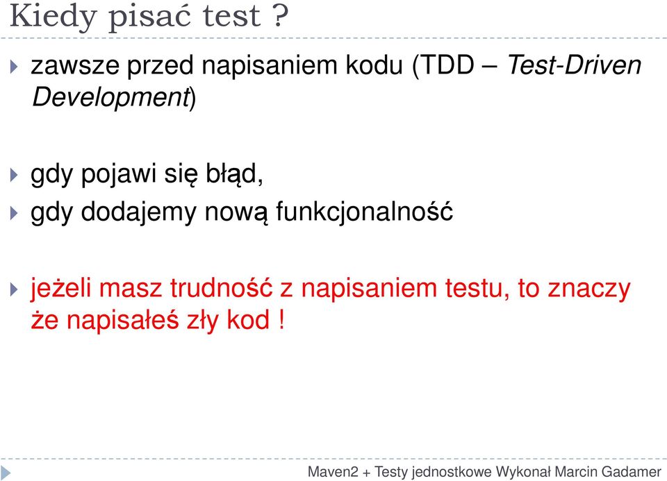 Development) gdy pojawi się błąd, gdy dodajemy