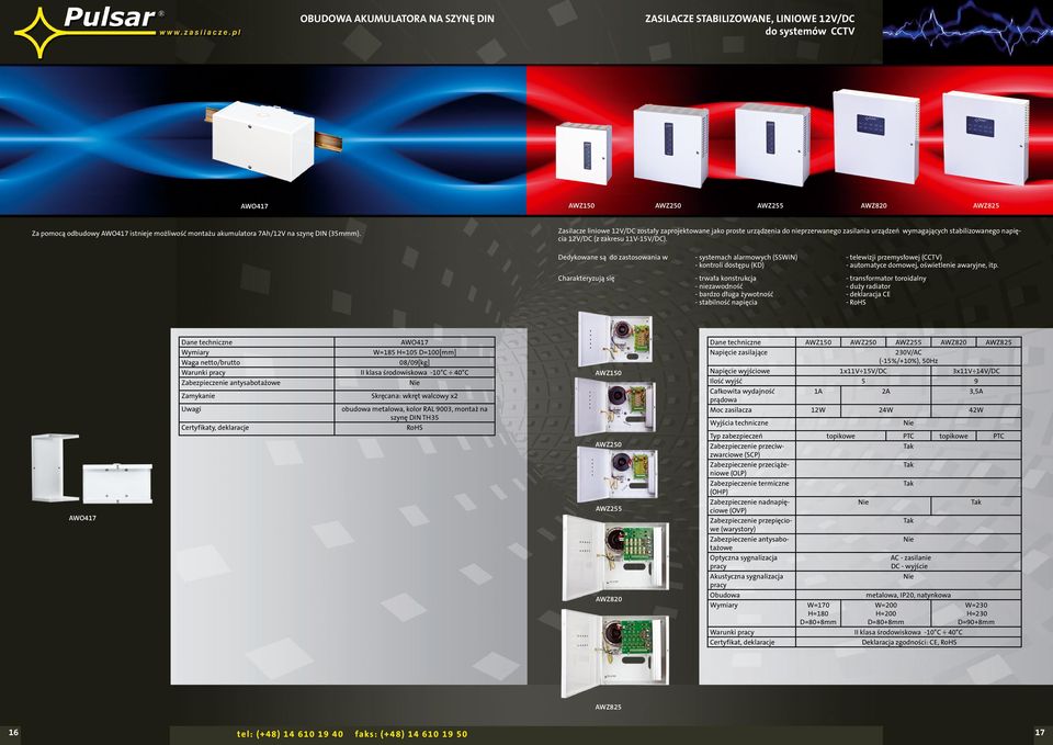 Zasilacze liniowe 12V/DC zostały zaprojektowane jako proste urządzenia do nieprzerwanego zasilania urządzeń wymagających stabilizowanego napięcia 12V/DC (z zakresu 11V-15V/DC).