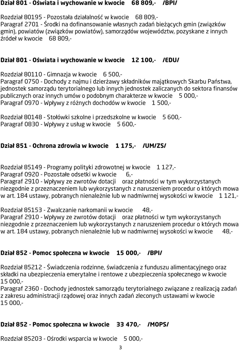 500,- Paragraf 0750 - Dochody z najmu i dzierżawy składników majątkowych Skarbu Państwa, jednostek samorządu terytorialnego lub innych jednostek zaliczanych do sektora finansów publicznych oraz