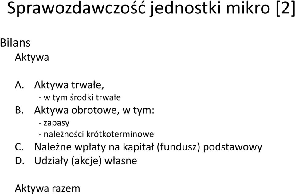 Aktywa obrotowe, w tym: - zapasy - należności