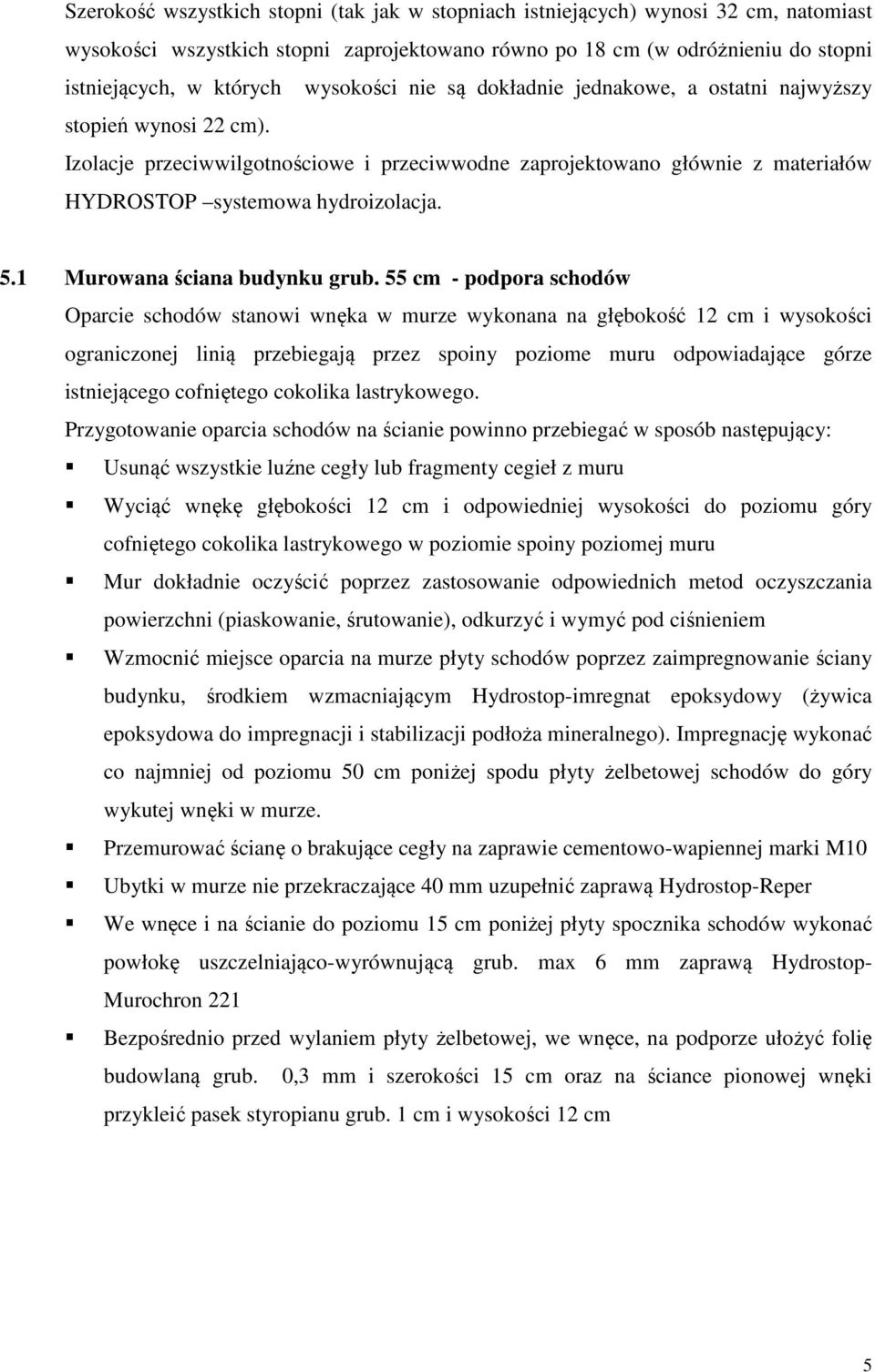1 Murowana ściana budynku grub.