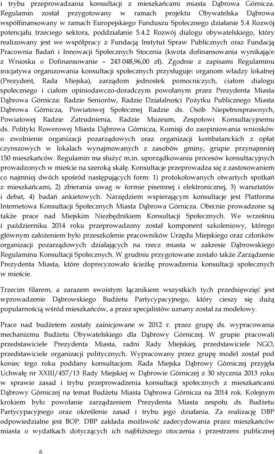 Rozwój potencjału trzeciego sektora, poddziałanie 5.4.