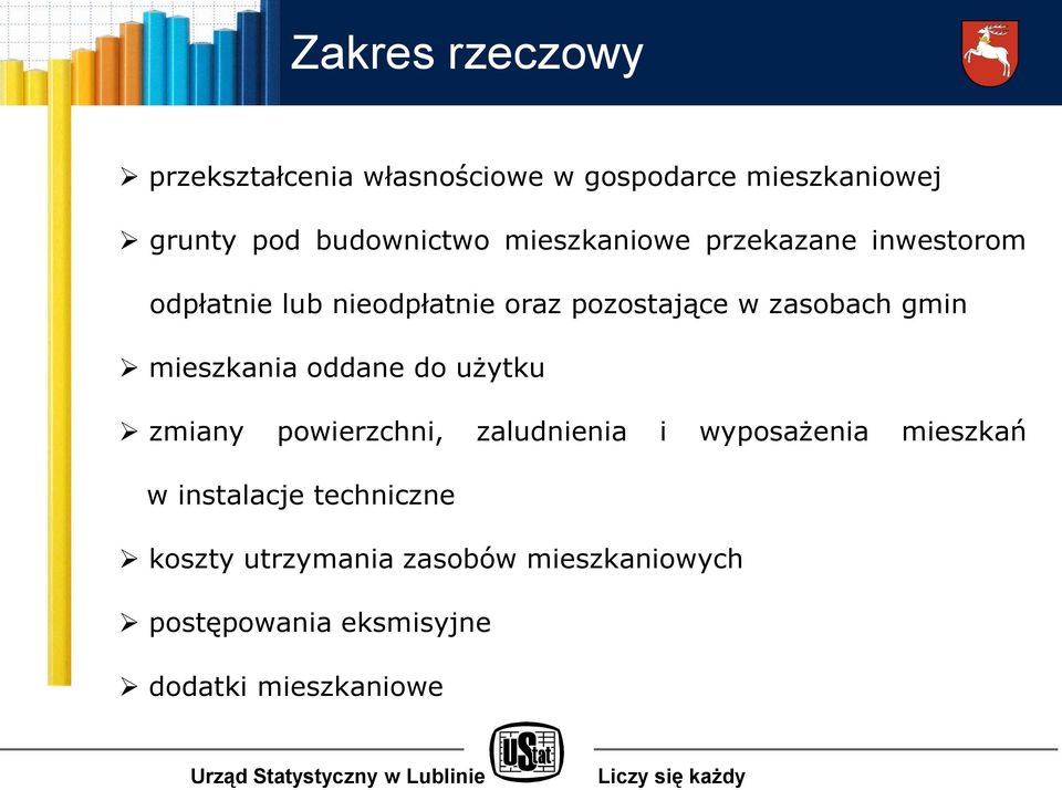 mieszkania oddane do użytku zmiany powierzchni, zaludnienia i wyposażenia mieszkań w instalacje