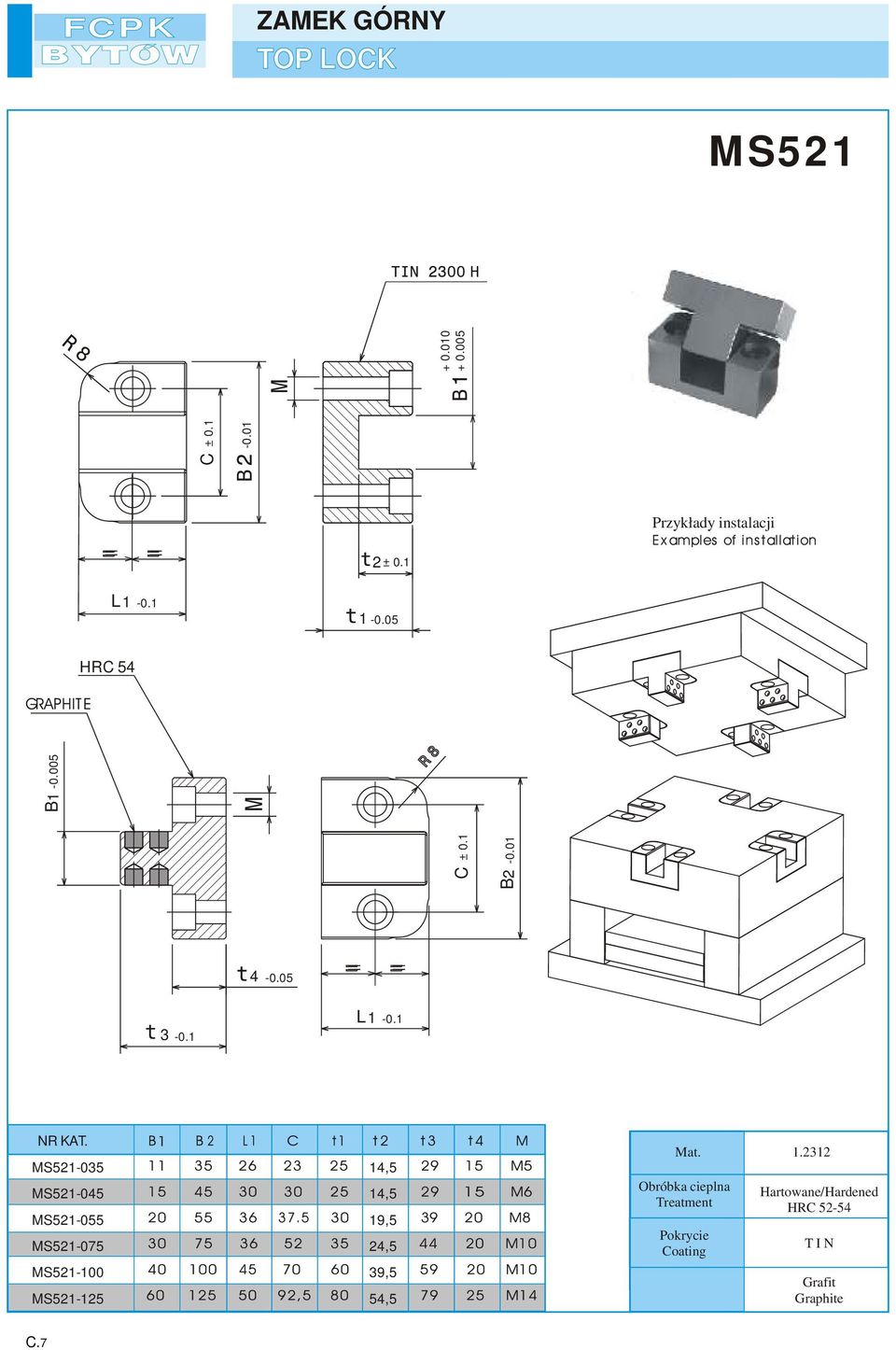 MS521-035 MS521-045 MS521-055 MS521-075 MS521-100 MS521-125 14,5 14,5 19,5 24,5 39,5 54,5