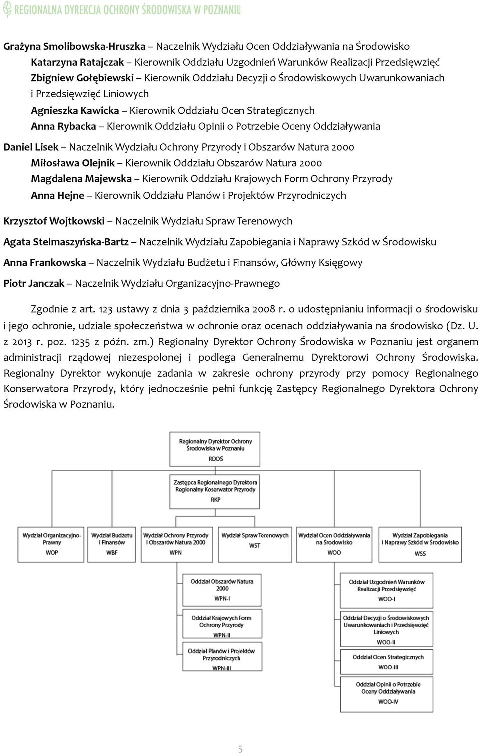 Oddziaływania Daniel Lisek Naczelnik Wydziału Ochrony Przyrody i Obszarów Natura 2000 Miłosława Olejnik Kierownik Oddziału Obszarów Natura 2000 Magdalena Majewska Kierownik Oddziału Krajowych Form