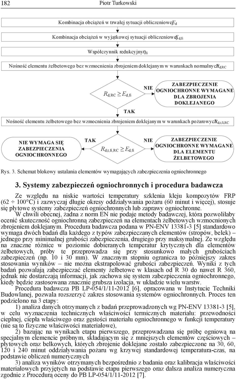 zbrojeniem doklejanym w warunkach po arowych R d,t,fi,rc NIE WYMAGA SI ZABEZPIECZENIA OGNIOCHRONNEGO TAK R d,t,fi,rc E d,fi NIE ZABEZPIECZENIE OGNIOCHRONNE WYMAGANE DLA ELEMENTU ELBETOWEGO Rys. 3.