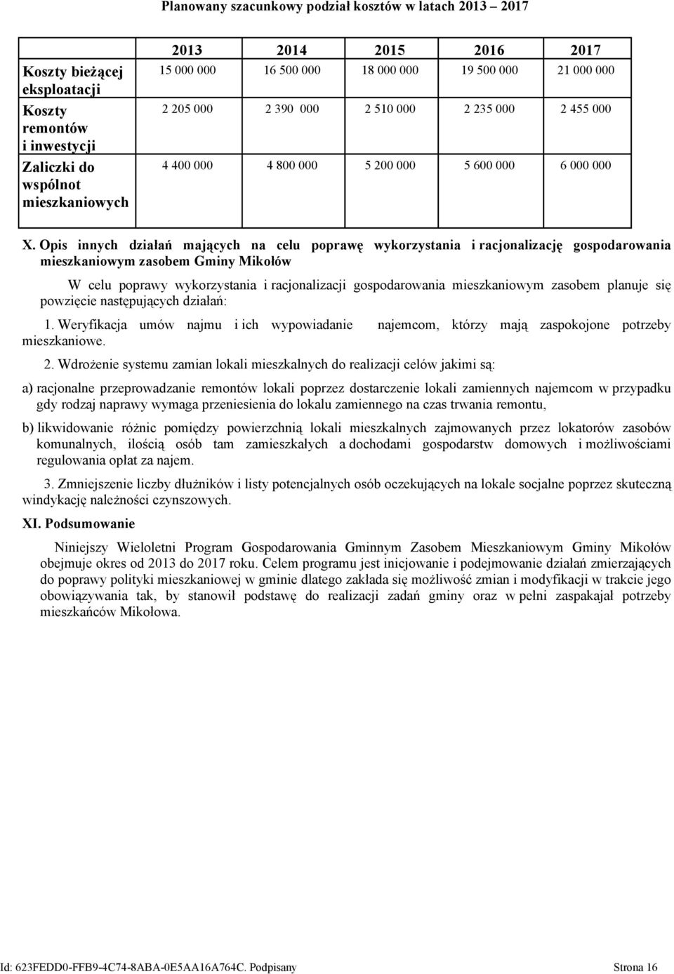 Opis innych działań mających na celu poprawę wykorzystania i racjonalizację gospodarowania mieszkaniowym zasobem Gminy Mikołów W celu poprawy wykorzystania i racjonalizacji gospodarowania