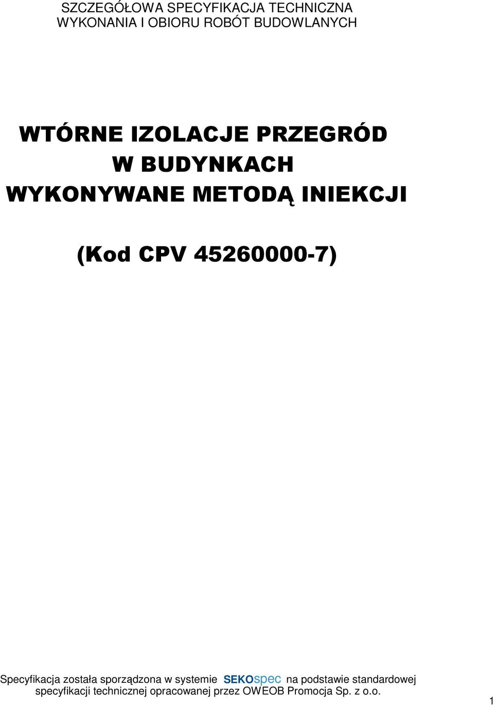 WTÓRNE IZOLACJE PRZEGRÓD W BUDYNKACH