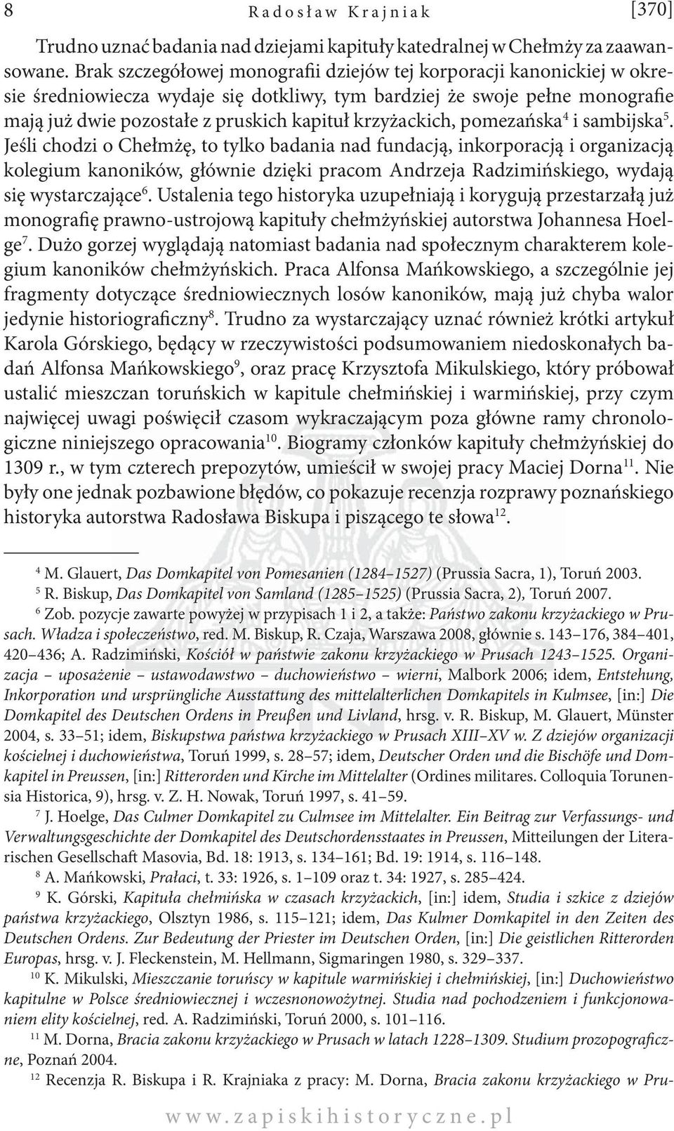 krzyżackich, pomezańska 4 i sambijska 5.
