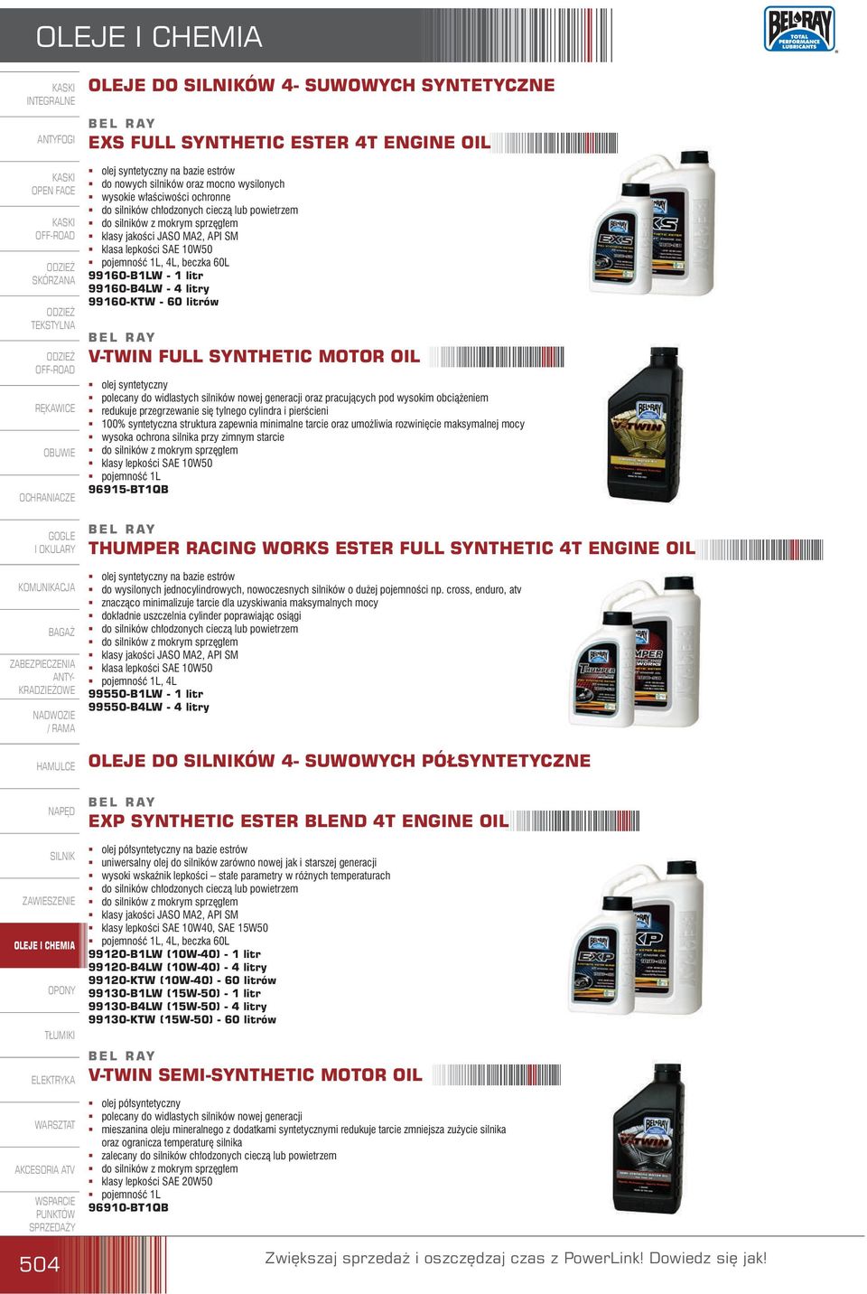 99160-KTW - 60 litrów V-TWIN FULL SYNTHETIC MOTOR OIL ß olej syntetyczny ß polecany do widlastych silników nowej generacji oraz pracujących pod wysokim obciążeniem ß redukuje przegrzewanie się