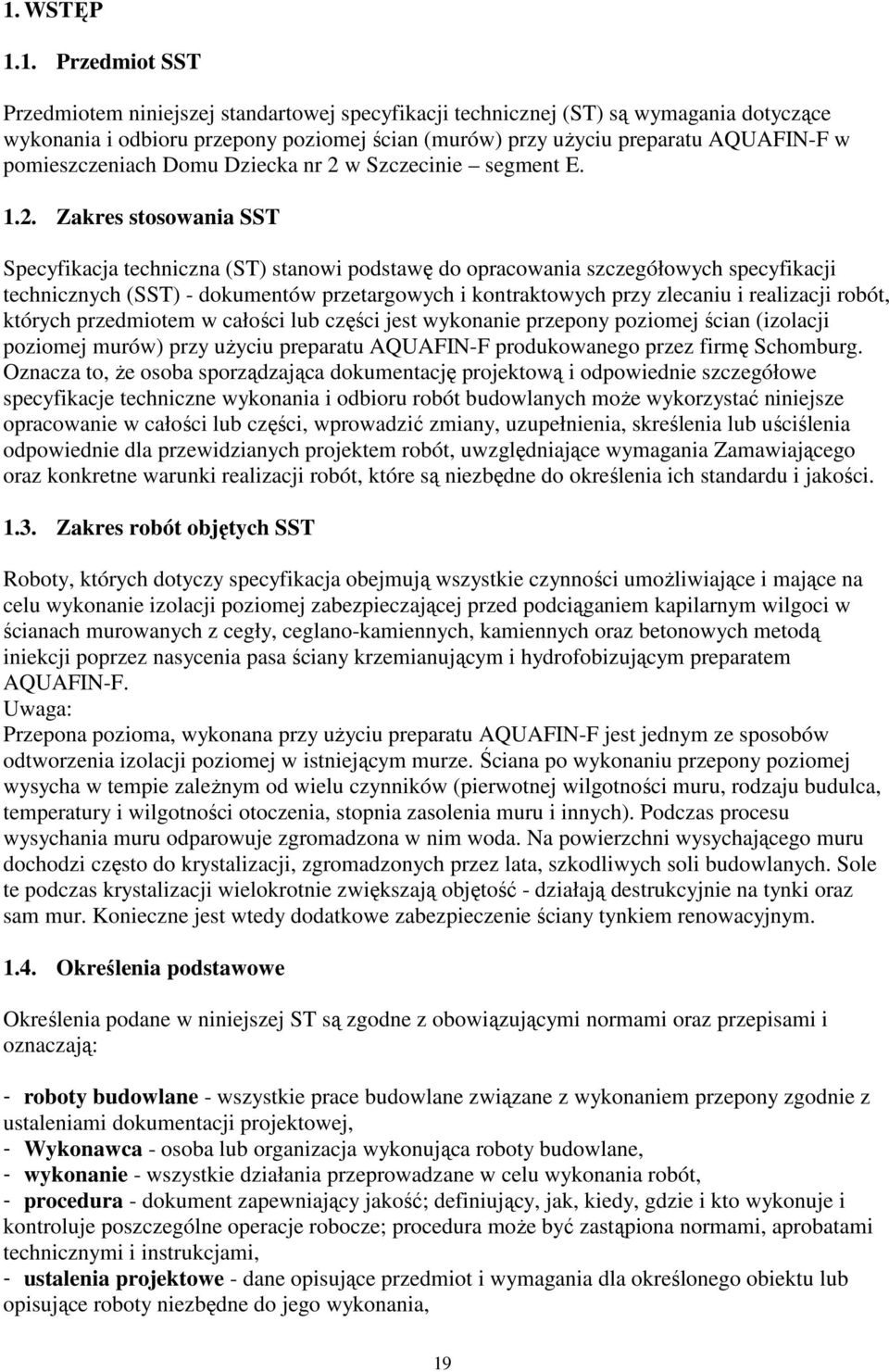 w Szczecinie segment E. 1.2.