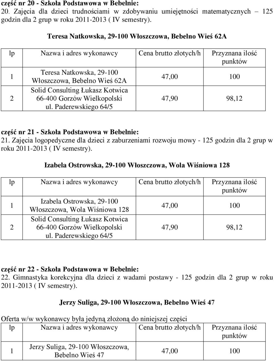 Zajęcia logopedyczne dla dzieci z zaburzeniami rozwoju mowy - 5 godzin dla grup w roku 0-03 ( IV semestry).