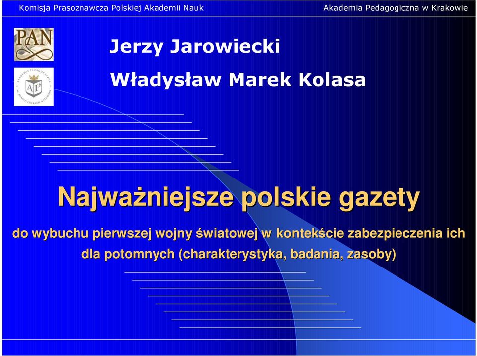 pierwszej wojny światowej w kontekście
