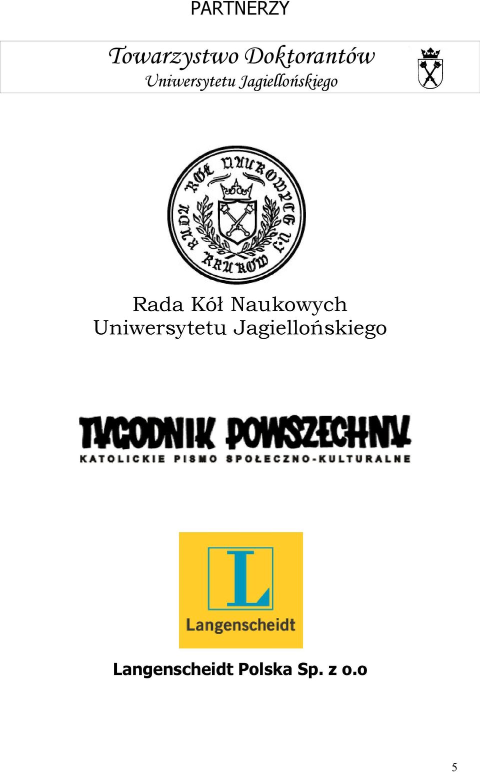 Kół Naukowych Uniwersytetu