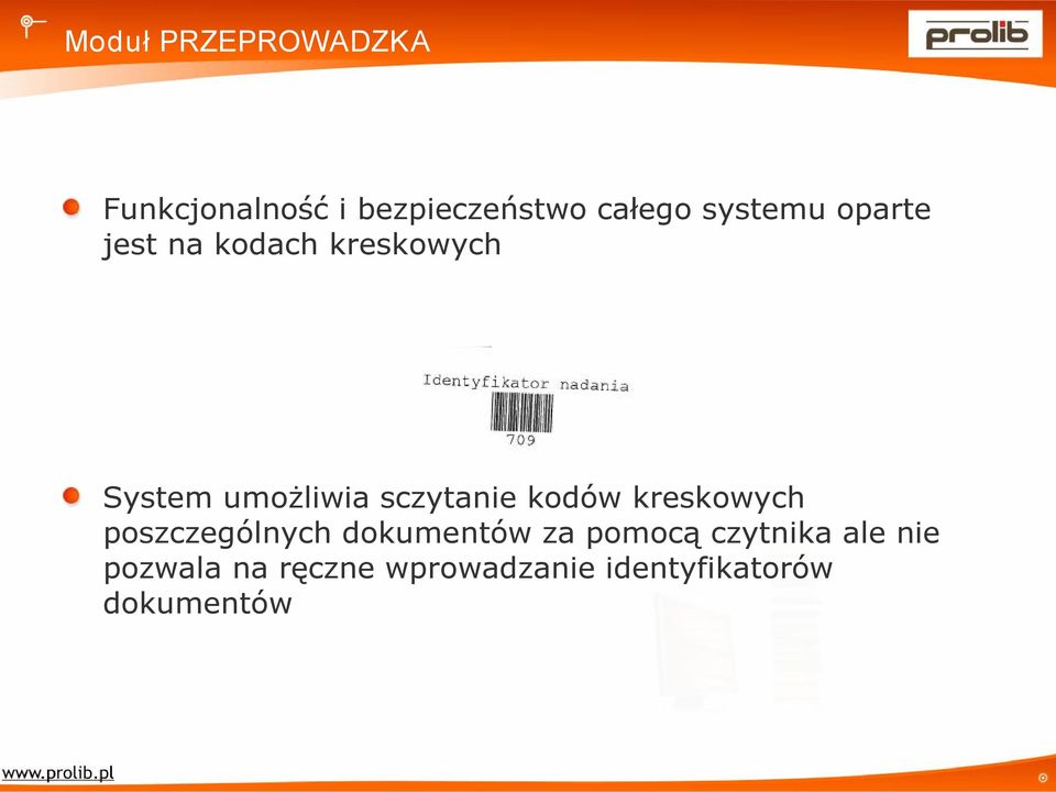 sczytanie kodów kreskowych poszczególnych dokumentów za pomocą