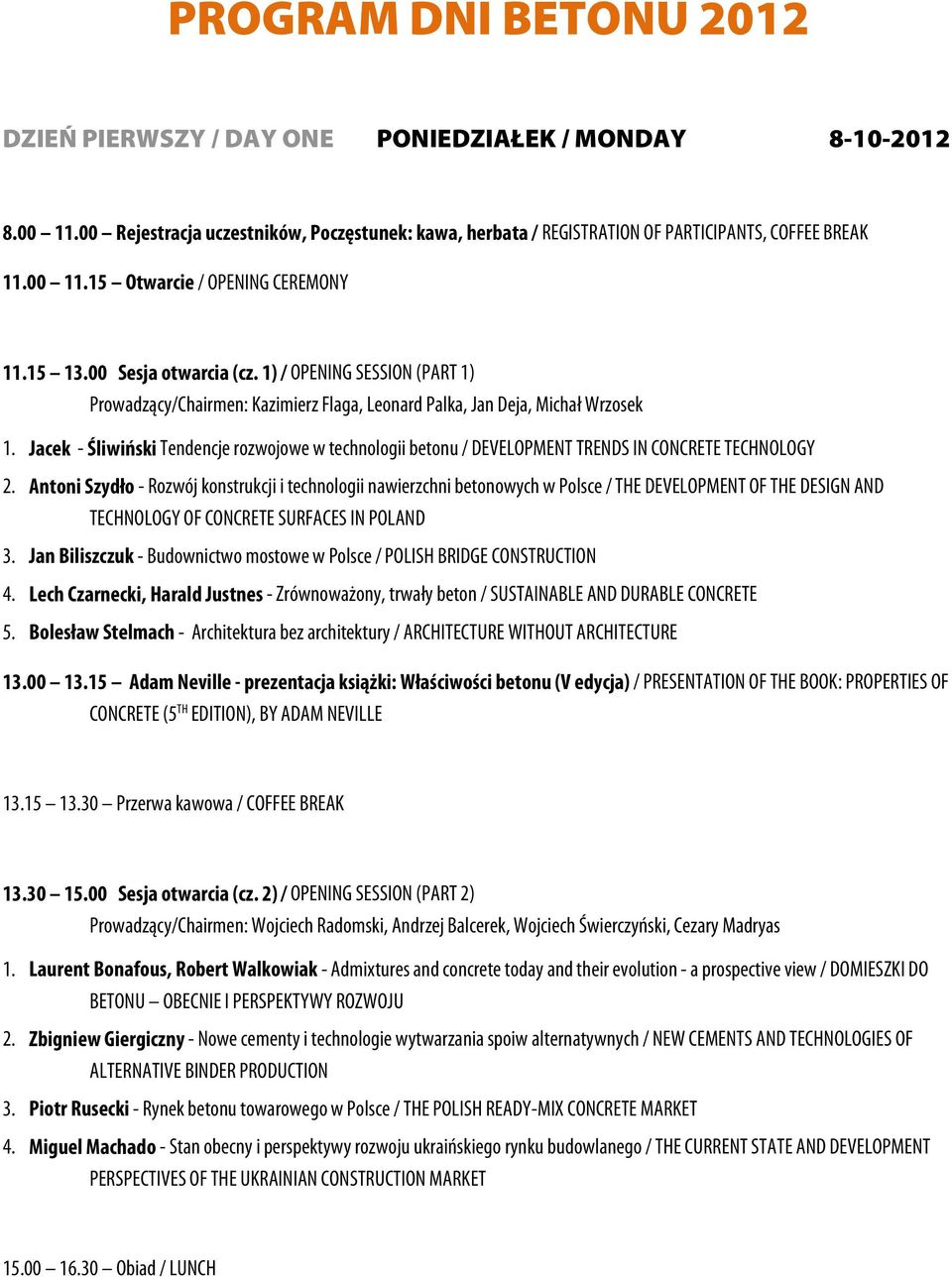 Jacek - Śliwiński Tendencje rozwojowe w technologii betonu / DEVELOPMENT TRENDS IN CONCRETE TECHNOLOGY 2.