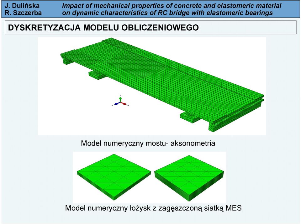 numeryczny mostu- aksonometria