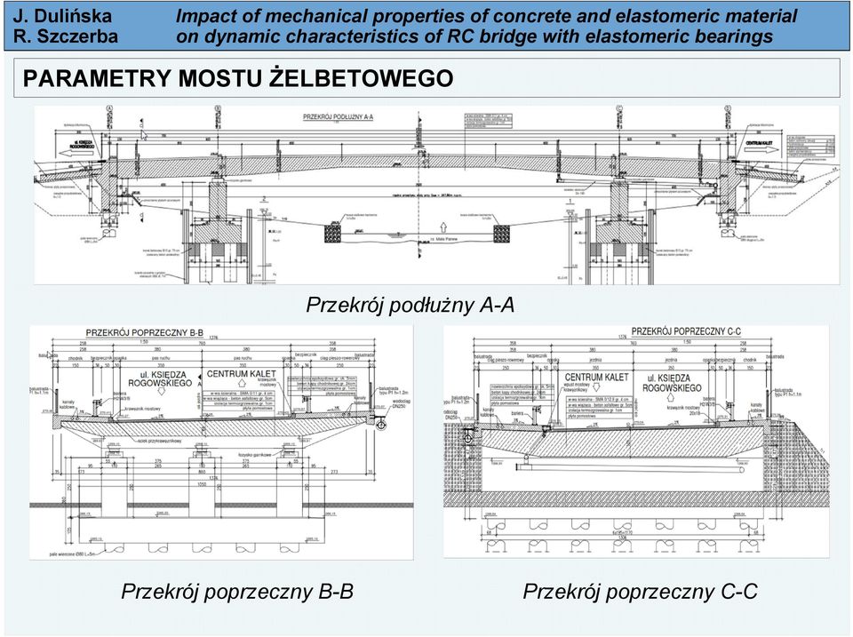 podłużny A-A Przekrój