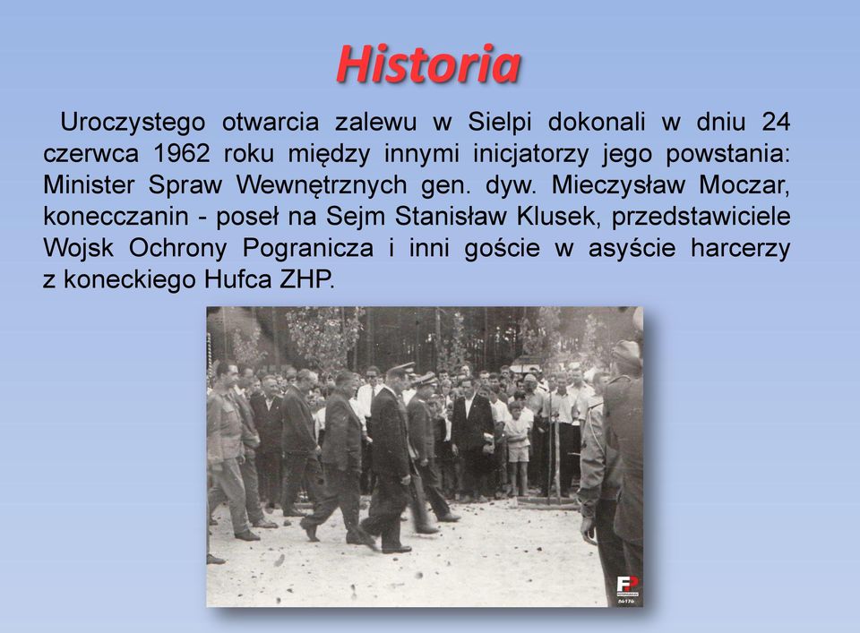 Mieczysław Moczar, konecczanin - poseł na Sejm Stanisław Klusek,