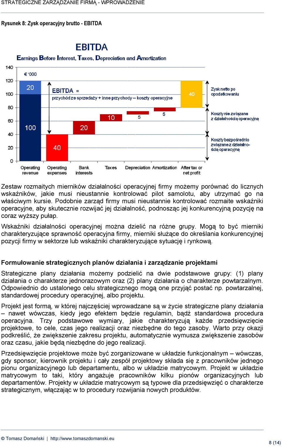 Podobnie zarząd firmy musi nieustannie kontrolować rozmaite wskaźniki operacyjne, aby skutecznie rozwijać jej działalność, podnosząc jej konkurencyjną pozycję na coraz wyższy pułap.