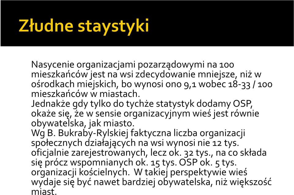 Bukraby-Rylskiejfaktyczna liczba organizacji społecznych działających na wsi wynosi nie 12 tys. oficjalnie zarejestrowanych, lecz ok. 32 tys.