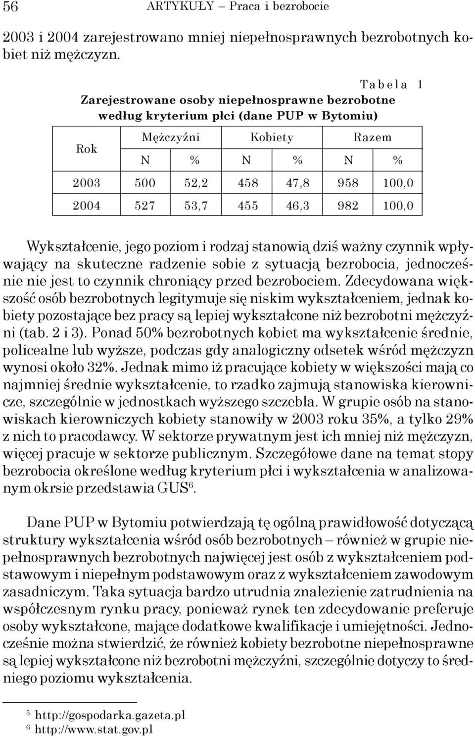 Wykształcenie, jego poziom i rodzaj stanowią dziś ważny czynnik wpływający na skuteczne radzenie sobie z sytuacją bezrobocia, jednocześnie nie jest to czynnik chroniący przed bezrobociem.