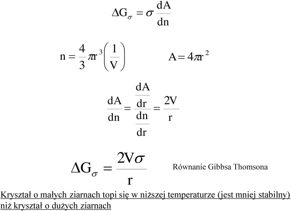 małych ziarach topi się w iższej temperaturze