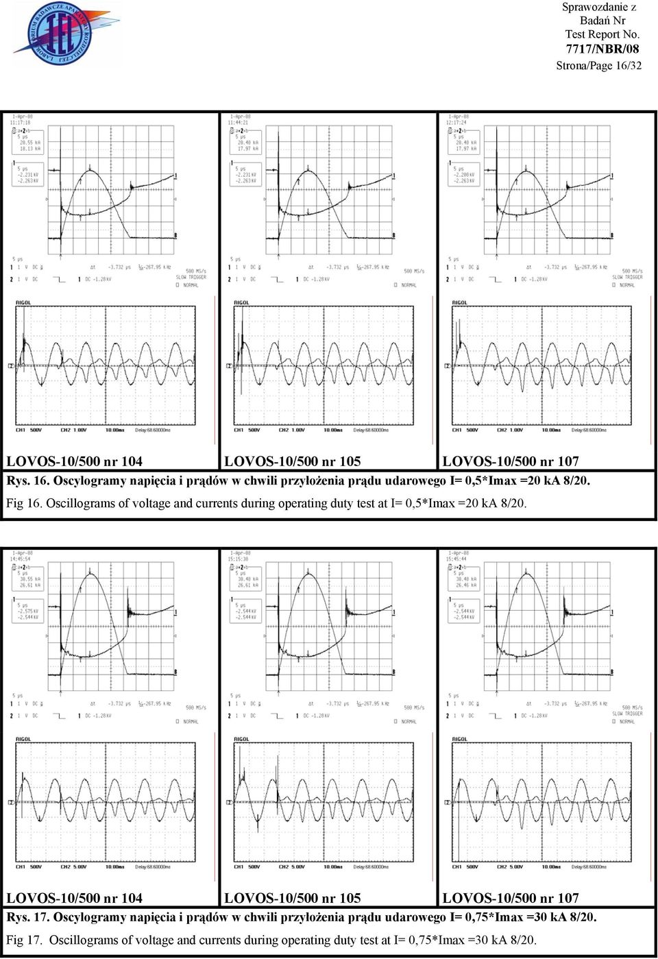 LOVOS-10/500 nr 104 LOVOS-10/500 nr 105 LOVOS-10/500 nr 107 Rys. 17.